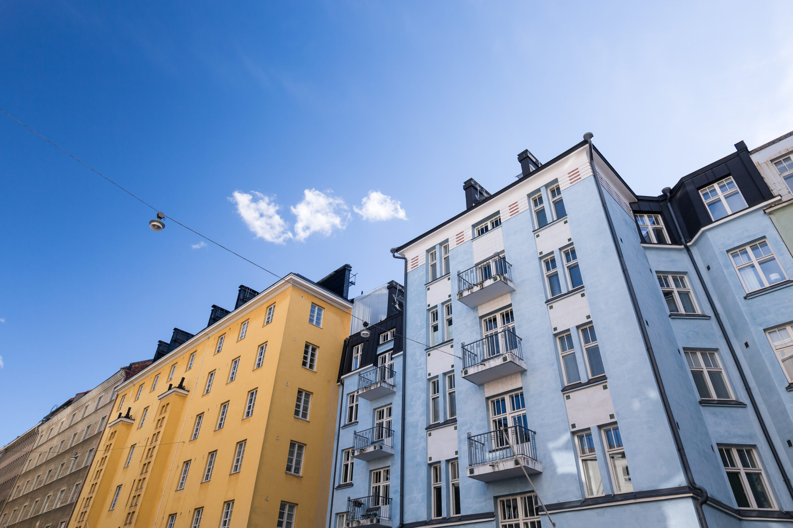 Kerrostaloja kaasunjakeluverkon alueella